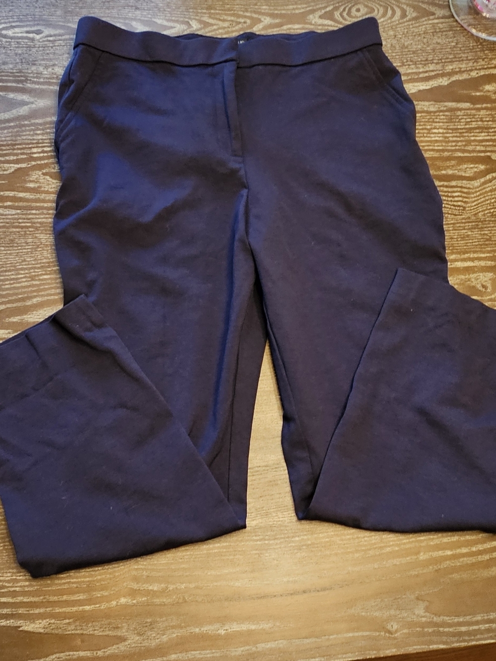 Banana Republic Women's Navy Straight-Leg Trousers